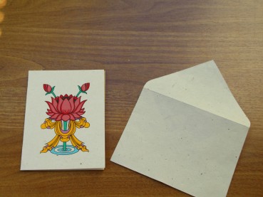 Grußkarte "Lotus" (11x15cm, aufklappbar, mit Umschlag)