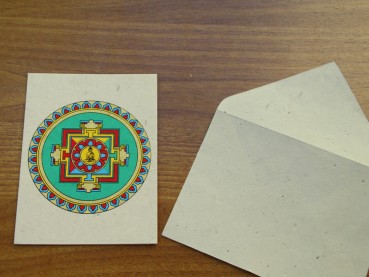 Grußkarte "Mandala" (11x15cm, aufklappbar, mit Umschlag)