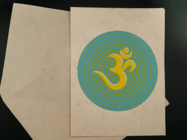 Grußkarte "OM" | 11x15cm, aufklappbar, mit Umschlag
