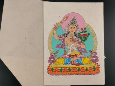 Grußkarte "Manjushri" | Lokta, 11x15cm, aufklappbar, mit Umschlag