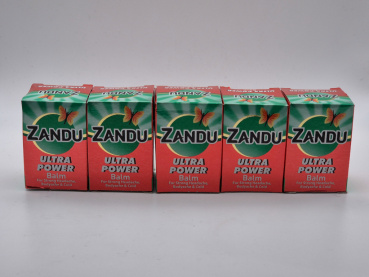ZANDU Ultra Power Balm – 5er Pack | Nepalesischer Schmerzbalsam gegen Kopfschmerzen & Erkältung