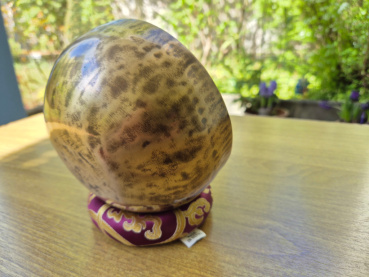 Kleine dunkle Klangschale | ca. 15cm / ca.710g / geschmiedet / inkl. Filzschläger