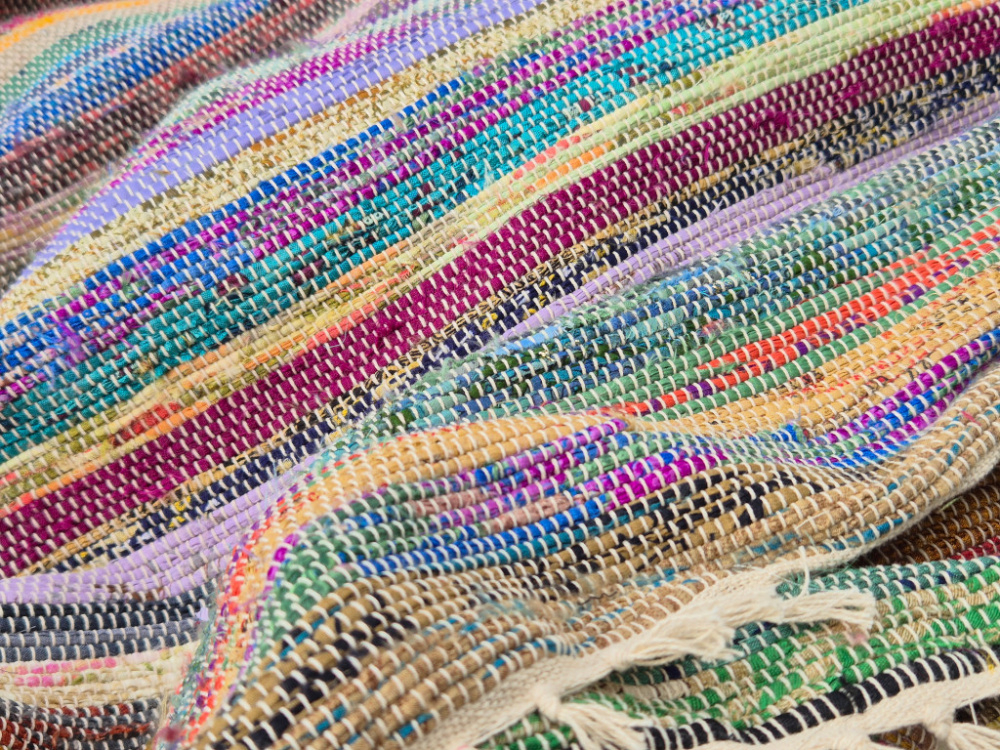 Teppich aus recyceltem Sari | ca. 200 × 100 cm | Zufallsausführung | LWH, Nepal