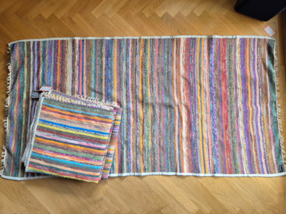 Teppich aus recyceltem Sari | ca. 200 × 100 cm | Zufallsausführung | LWH, Nepal