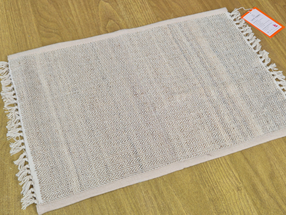 Preview: Tischmatte aus Hanfgewebe | Zickzack-Muster | Handgefertigt von Local Women’s Handicrafts, Nepal