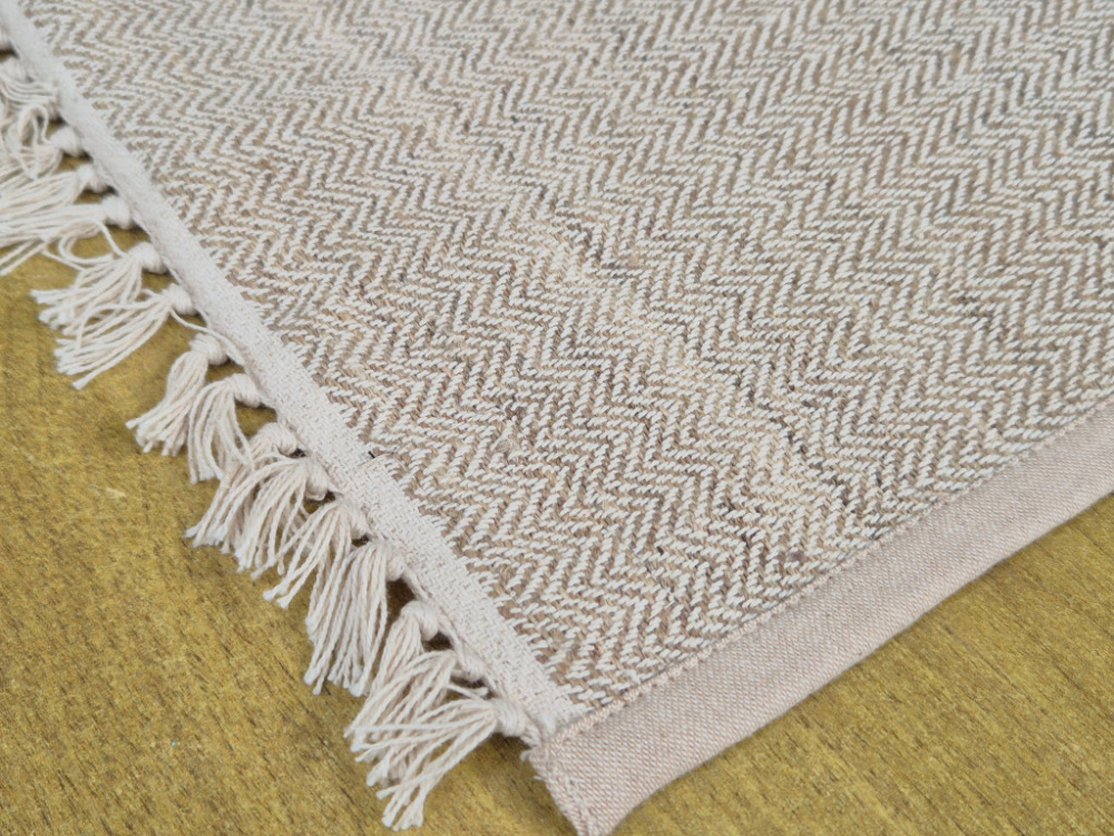 Preview: Tischmatte aus Hanfgewebe | Zickzack-Muster | Handgefertigt von Local Women’s Handicrafts, Nepal