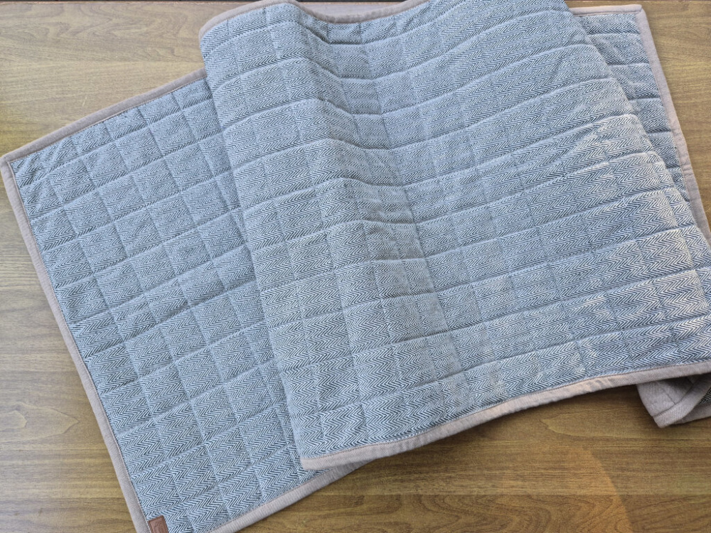 Handgewebte Yoga-Matte aus Baumwolle in Grün – Einzelstück von LWH, Nepal