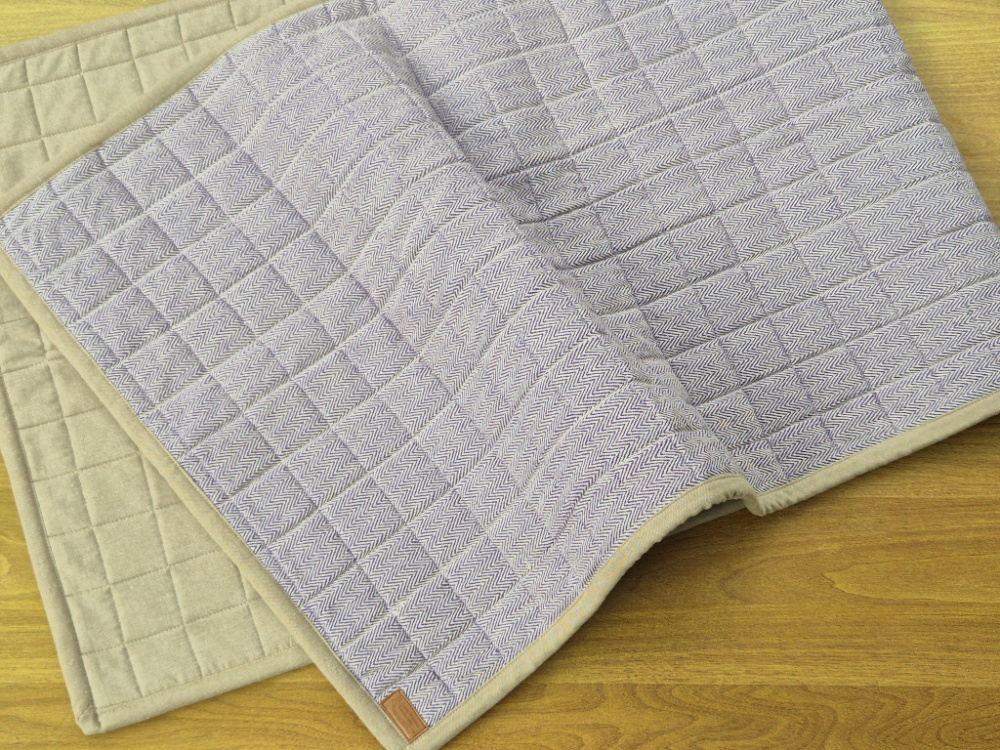 Yoga-Matte mit passender Transporttasche | Handgewebt aus Baumwolle | Lila (Violett) | LWH