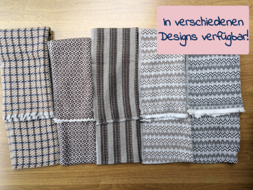 Kaschmir Schal - Muffler (Grau/Braun-Töne), ca. 30x150cm) | Handgemacht, WSDO | in verschiedenen Designs verfübar