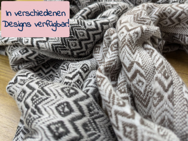 Kaschmir Schal - Muffler (Grau/Braun-Töne), ca. 30x150cm) | Handgemacht, WSDO | in verschiedenen Designs verfübar