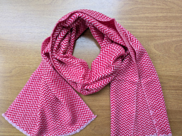Kaschmir Schal - Muffler (Zacken-Muster, ca. 30x150cm) | Handgemacht, WSDO | in verschiedenen Farben verfübar