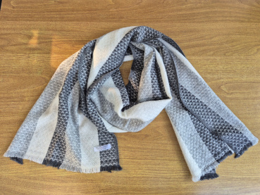 Kaschmir Schal - Muffler (Grau/Braun-Töne), ca. 30x150cm) | Handgemacht, WSDO | in verschiedenen Designs verfübar