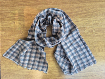 Kaschmir Schal - Muffler (Grau/Braun-Töne), ca. 30x150cm) | Handgemacht, WSDO | in verschiedenen Designs verfübar