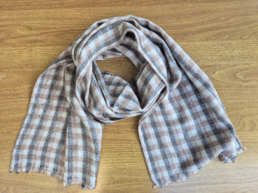 Kaschmir Schal - Muffler (Grau/Braun-Töne), ca. 30x150cm) | Handgemacht, WSDO | in verschiedenen Designs verfübar