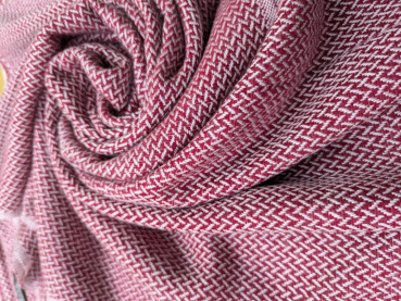 Kashmir Schal 70x200cm | Jacquard-Muster in Bordeauxrot | Pashmina Stola, Handgefertigt, WSDO - EINZELSTÜCK