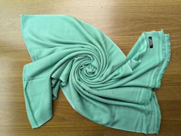 Pashmina Stola | 100% Kaschmir | 70x200cm, mintgrün | Handgewebt, WSDO - EINZELSTÜCK