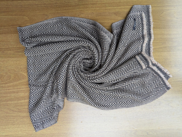 100% Kaschmir Pashmina 70x200cm | Kupfergold + Schwarz | Stola, Handmade, WSDO - EINZELSTÜCK