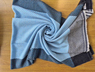 Pashmina Stola 70x200cm | Jacquard-Muster in 4-Farben | , Handgefertigt, WSDO - EINZELSTÜCK