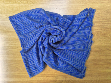 100% Kaschmir Pashmina 70x200cm | Blau-Grau | Stola, Handmade, WSDO - EINZELSTÜCK
