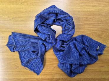 100% Kaschmir Pashmina 70x200cm | Blau-Grau | Stola, Handmade, WSDO - EINZELSTÜCK