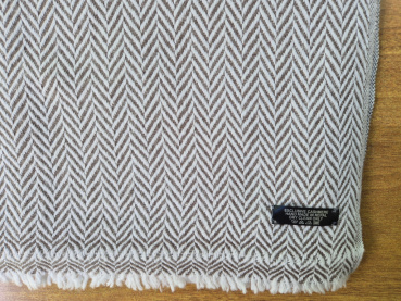 Kaschmir Schal | Helles Kupfer + Weiß, Stola 70x200cm | Handgemacht, WSDO | EINZELSTÜCK
