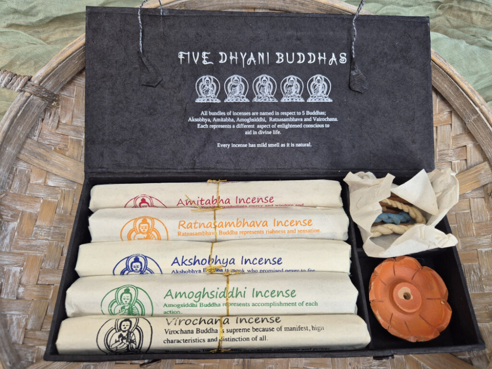 Preview: Five Dhyani Buddhas Räucherstäbchen Geschenkset | Stupa Incense
