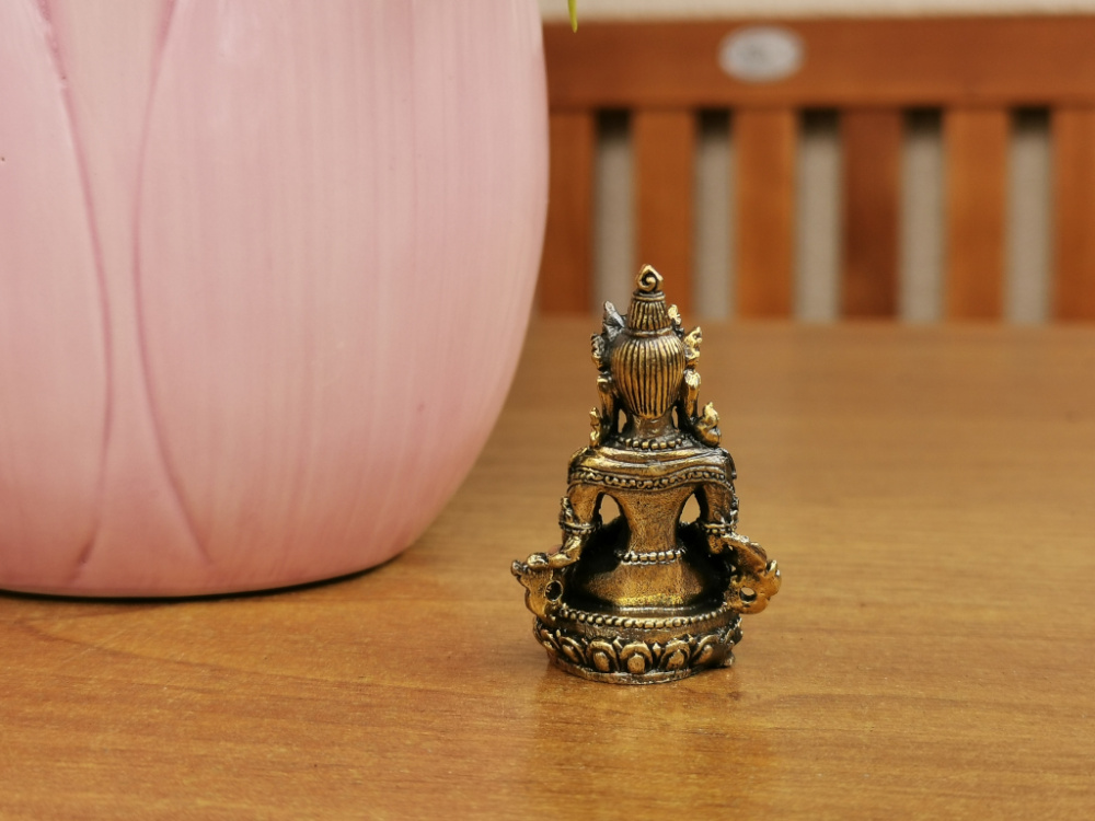 Preview: Mini Amitayush aus Messing (4,5cm)