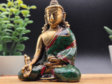 Verzierter Medizin Buddha aus Messing | 7cm, ca. 230g