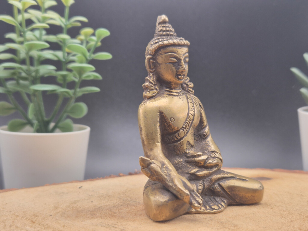 Preview: Medizin Buddha aus Messing | Ohne Sockel | ca. 8 cm