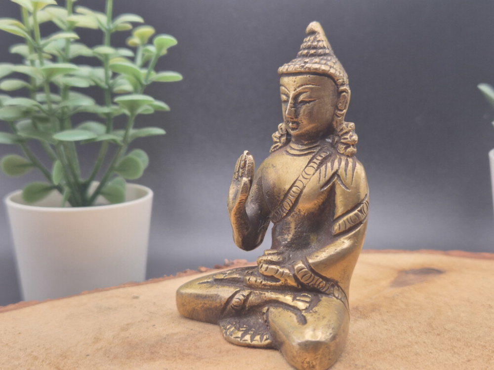 Preview: Beschützer Buddha aus Messing | Ohne Sockel | ca. 8 cm