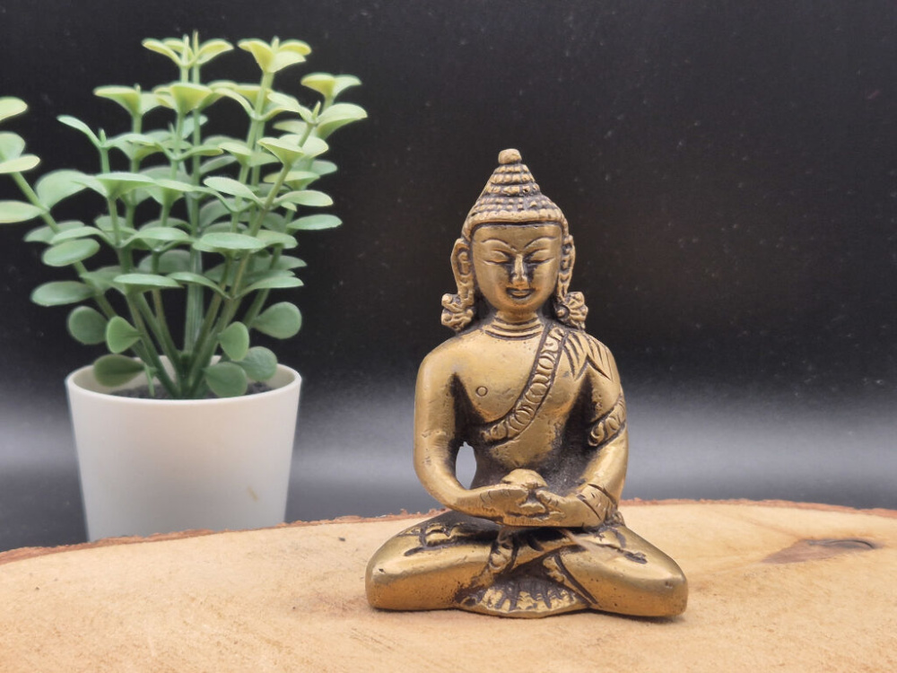 Meditierender Buddha aus Messing | ca. 8 cm | Ohne Sockel