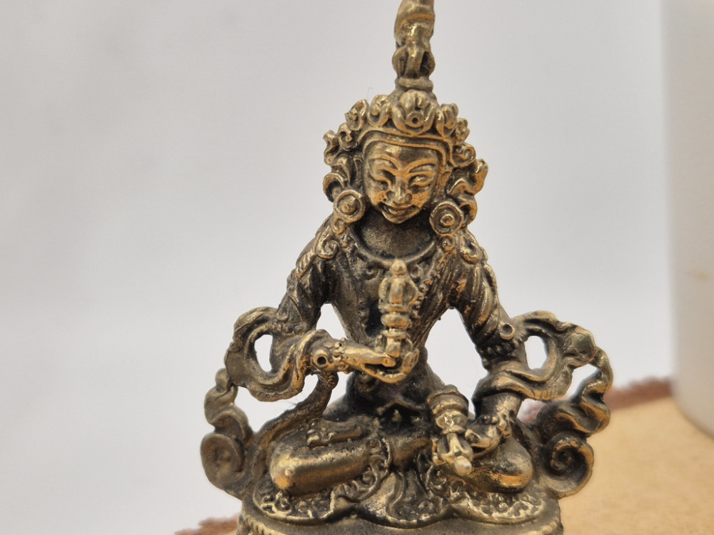 Preview: Vajrasattva aus Messing | Mini Statue | 6 cm | Handgefertigt in Nepal
