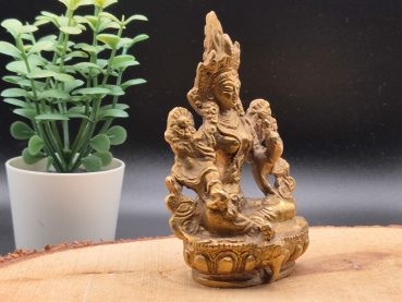 "Green Tara" Statue aus Messing | ca. 9cm