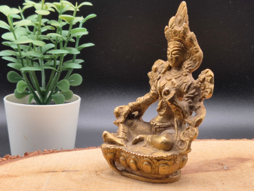 "Green Tara" Statue aus Messing | ca. 9cm