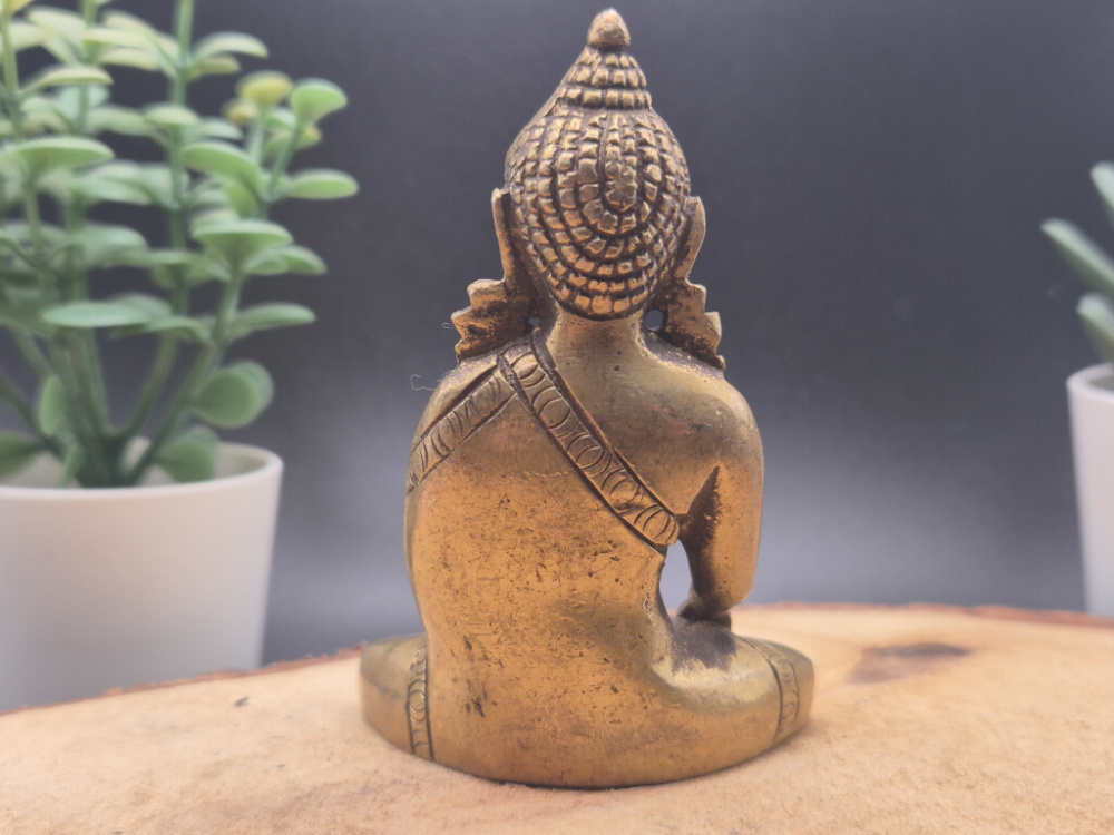 Erdender Buddha aus Messing | Ohne Sockel | ca. 8 cm