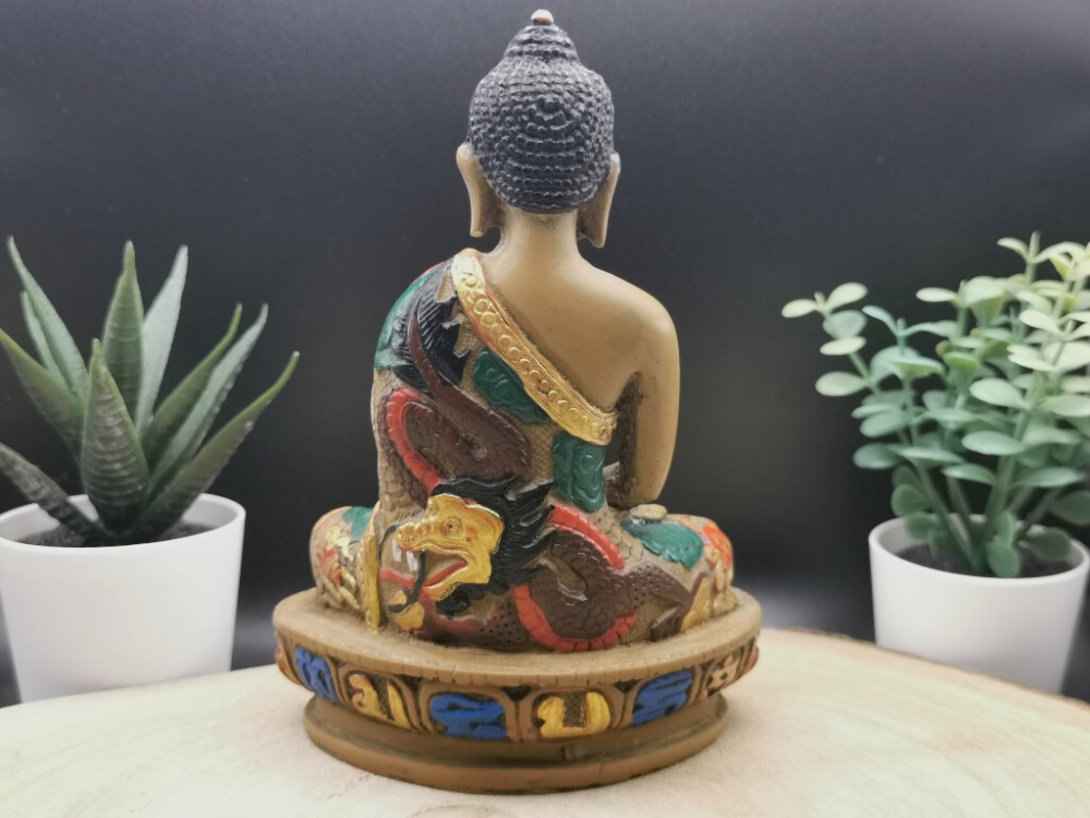 Meditierender Buddha aus Resin handbemalt aus Nepal