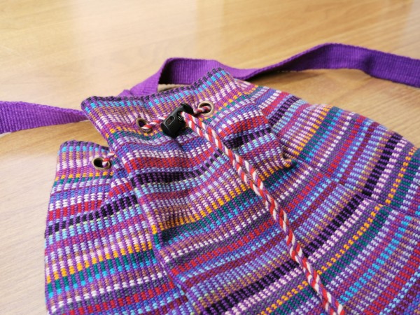 Hippie-Turnbeutel | WSDO, Ethno-Style, violett (100% Baumwolle)
