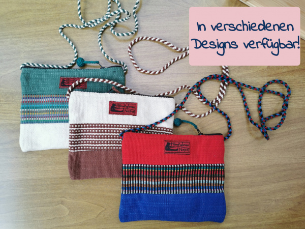 Kleine Cross Bag WSDO | 100% Baumwolle, Fair Trade | in verschiedenen Designs