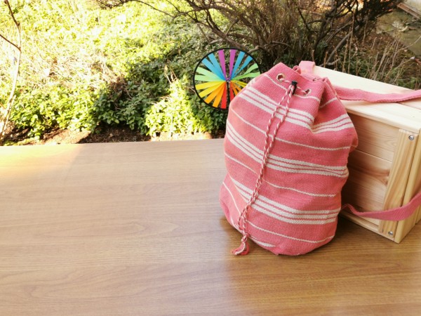 Stoff-Turnbeutel | WSDO, Hippie-Style, pink (100% Baumwolle)