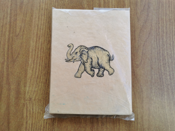 Großes Lokta-Notizbuch | Motiv: Elefant | ca. 15x20cm, ~40 Seiten, Farbe auswählbar