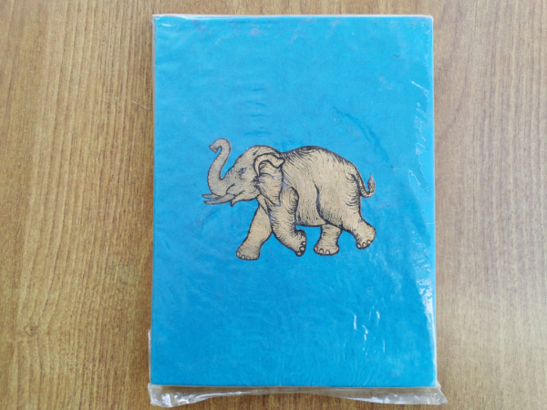 Großes Lokta-Notizbuch | Motiv: Elefant | ca. 15x20cm, ~40 Seiten, Farbe auswählbar