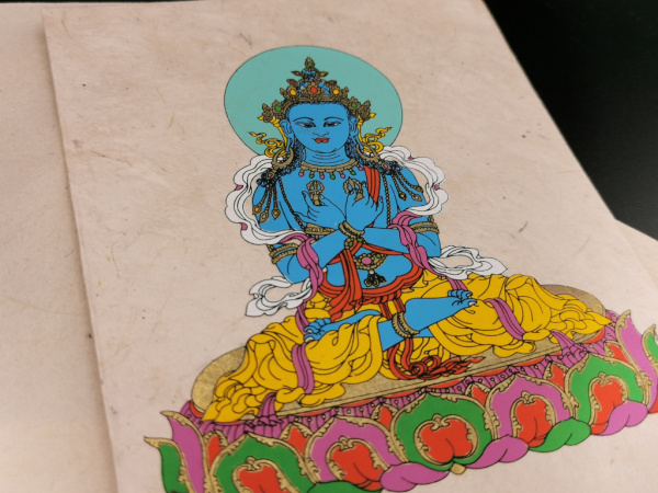 Grußkarte "Adibuddha" | Lokta, 11x15cm, aufklappbar, mit Umschlag