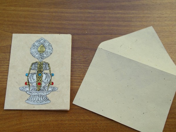 Grußkarte "Schatzvase" (11x15cm, aufklappbar, mit Umschlag)