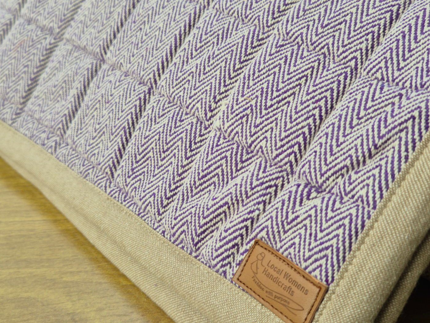 Yoga-Matte mit passender Transporttasche | Handgewebt aus Baumwolle | Lila (Violett) | LWH