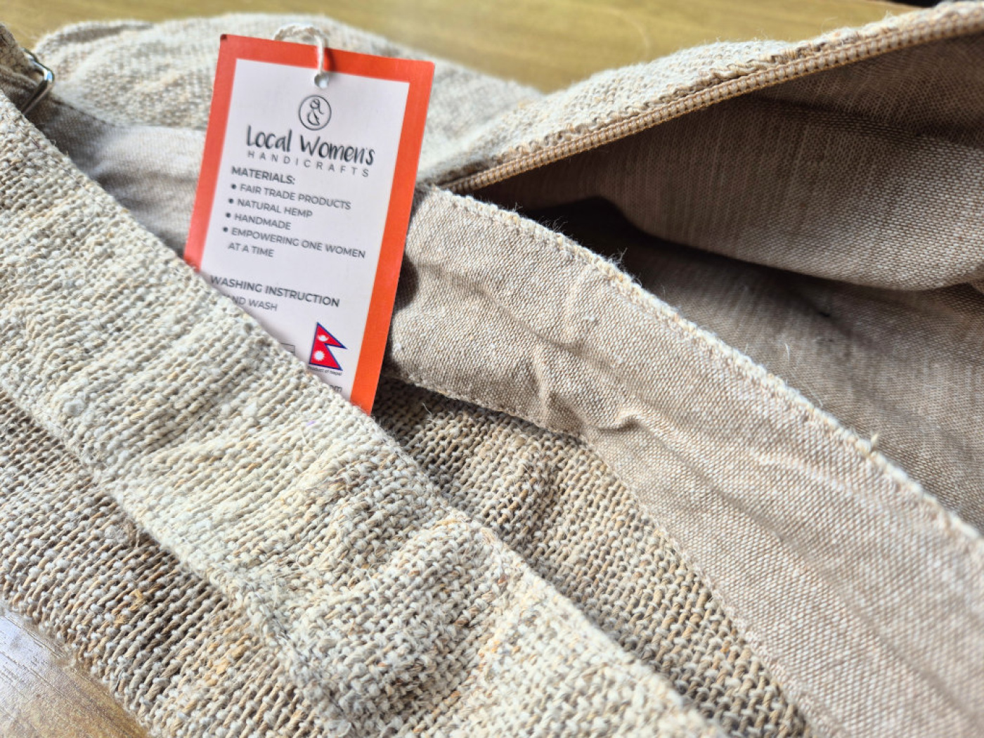 Yogamatten-Tasche aus Hanfgewebe – handgefertigt in Nepal | Fair & nachhaltig