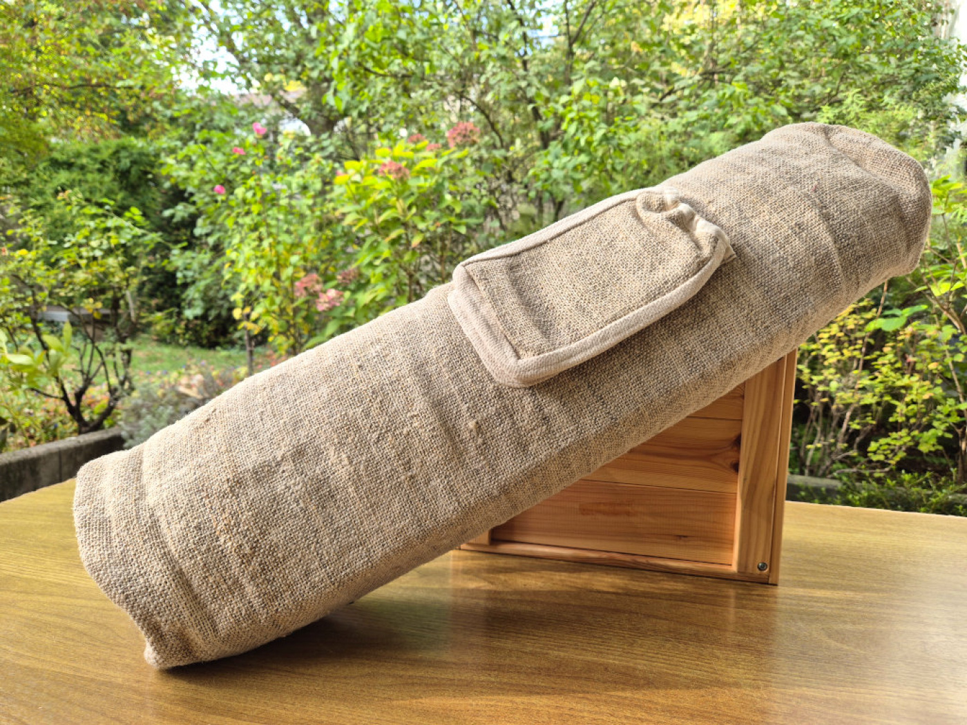 Yogamatten-Tasche aus Hanfgewebe – handgefertigt in Nepal | Fair & nachhaltig