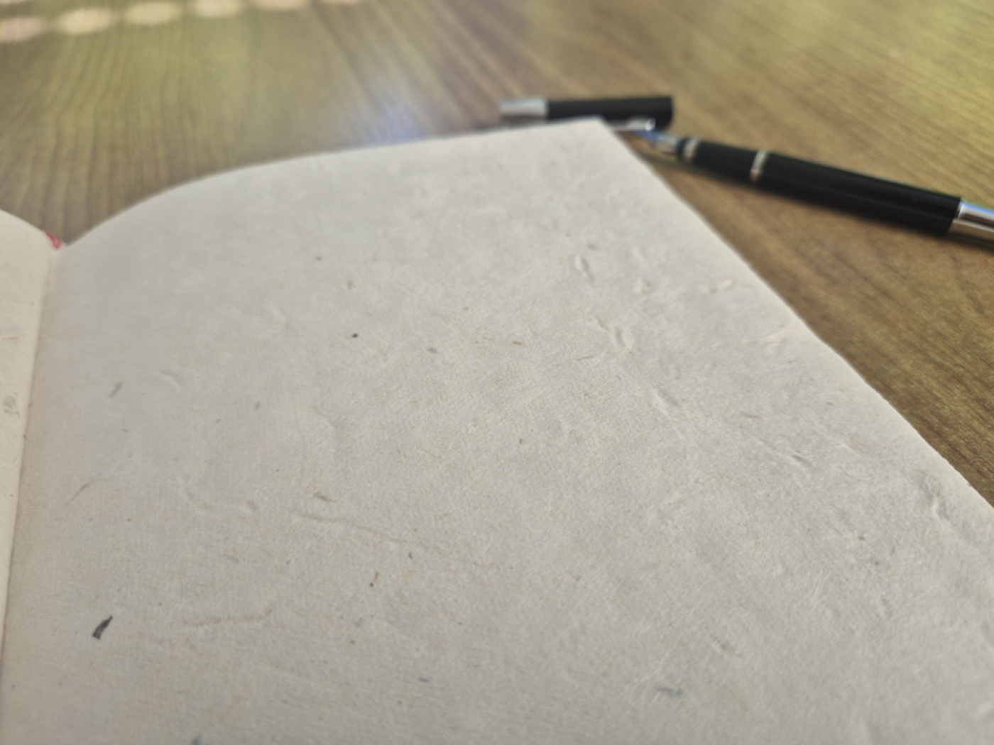 Blanko Innenseiten aus traditionellem nepalesischem Lokta-Papier