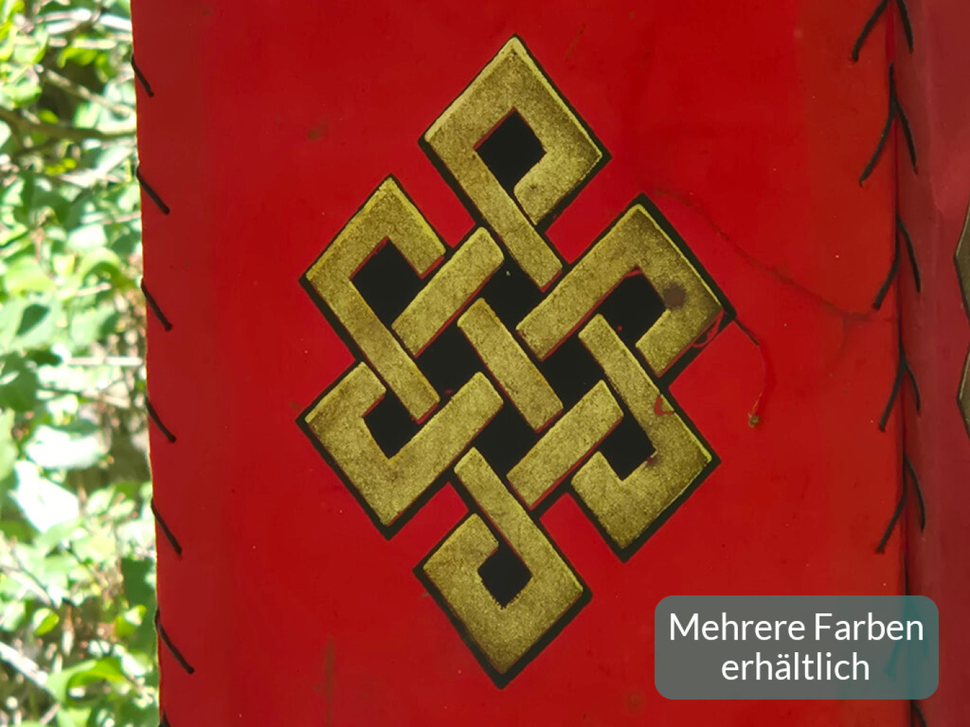 Handgefertigter Lokta Lampenschirm mit Unendlichem Knoten aus Nepal
