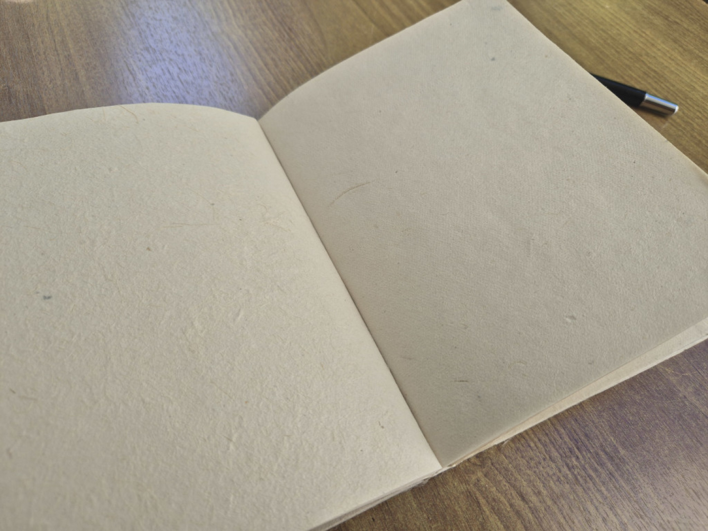 Blanko Innenseiten aus traditionellem nepalesischem Lokta-Papier