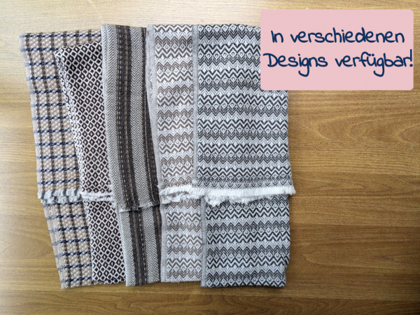 Kaschmir Schal - Muffler (Grau/Braun-Töne), ca. 30x150cm) | Handgemacht, WSDO | in verschiedenen Designs verfübar